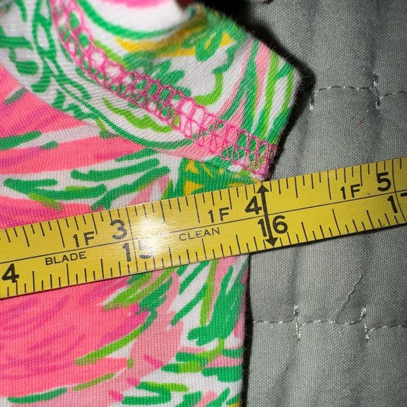 Lilly Pulitzer Palmetto Dress Pima Cotton Womens XSmall Pink Green Flamingo - Picture 3 of 10
